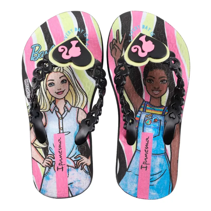 Sandália Grendene Infantil Barbie Style Preta/Azul e Amarela 33/34 - GRENDENE - Vestuário