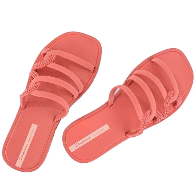 Sandália Ipanema Feminina Solar Slide Rosa e Rosa 37 - IPANEMA - Vestuário