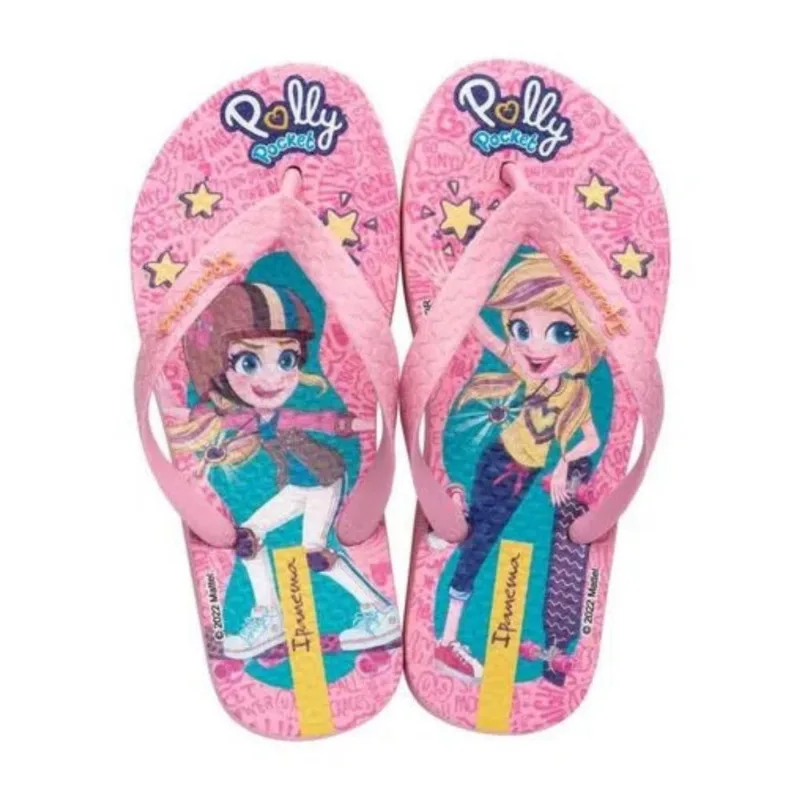 Chinelo Ipanema Menina Polly Pocket Rosa 29/30