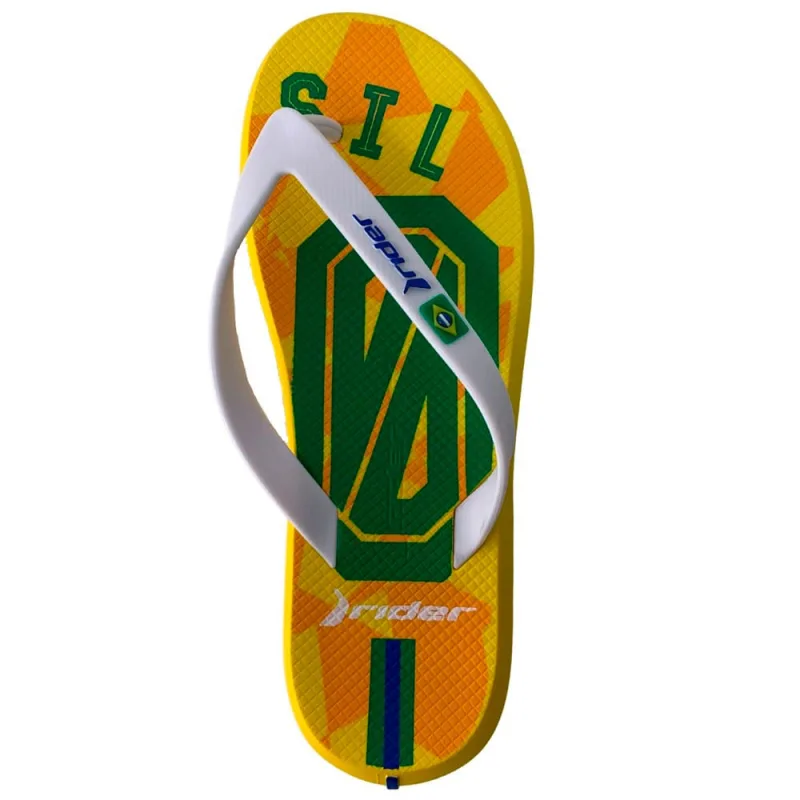 Sandália Rider Masculina R1 Futebol Branco e Amarelo 40 - RIDER - Vestuário