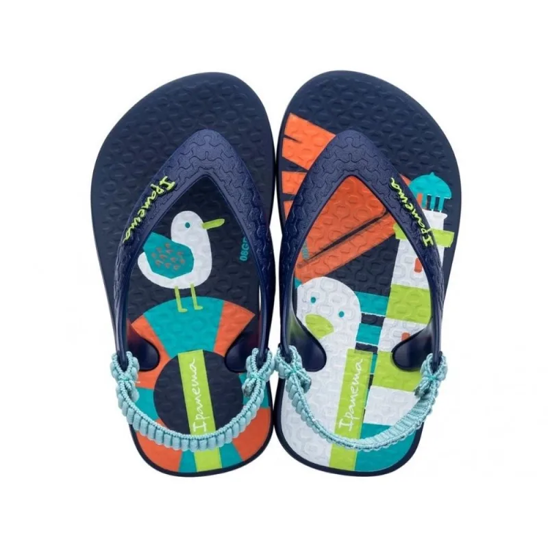Chinelo Ipanema Gaivota Azul para Bebê Menino