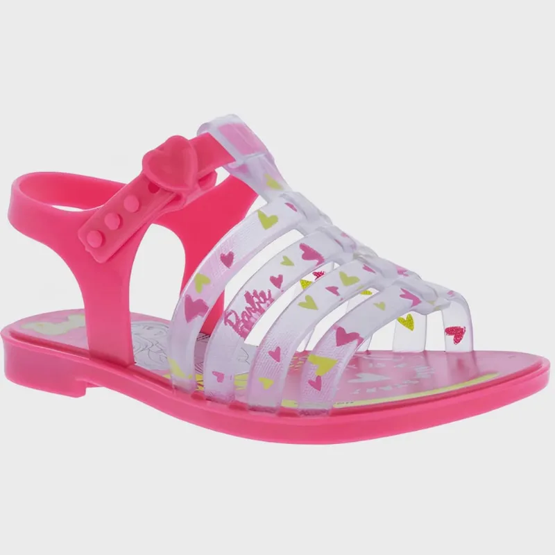 Sandália Infantil Grendene Barbie Ice Cream Flox Rosa/Vidro