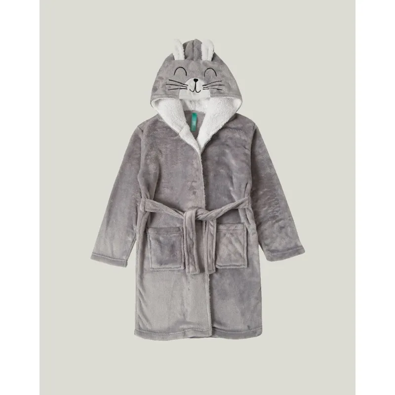 Roupão Em Fleece Unissex Malwee Kids Cinza - G