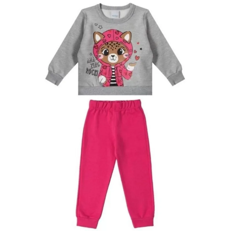Conjunto Moletom Infantil Menina Malwee