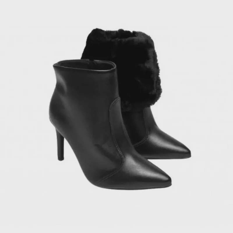 Bota Vizzano Feminina Salto Fino Alto Elegante Pelo 3049.238