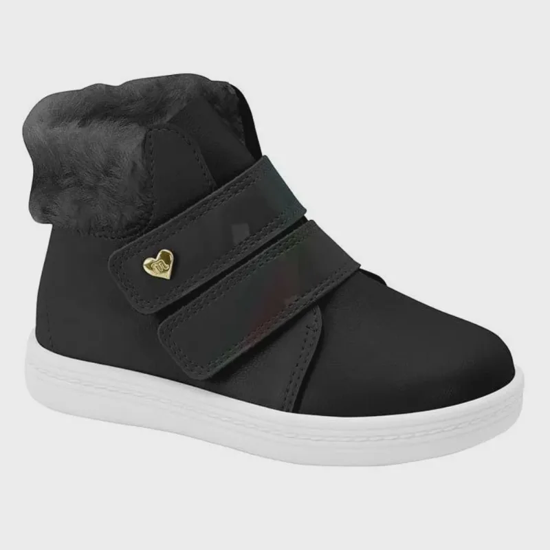 Tênis Infantil Feminino Cano Médio Preto Molekinha 2127.206