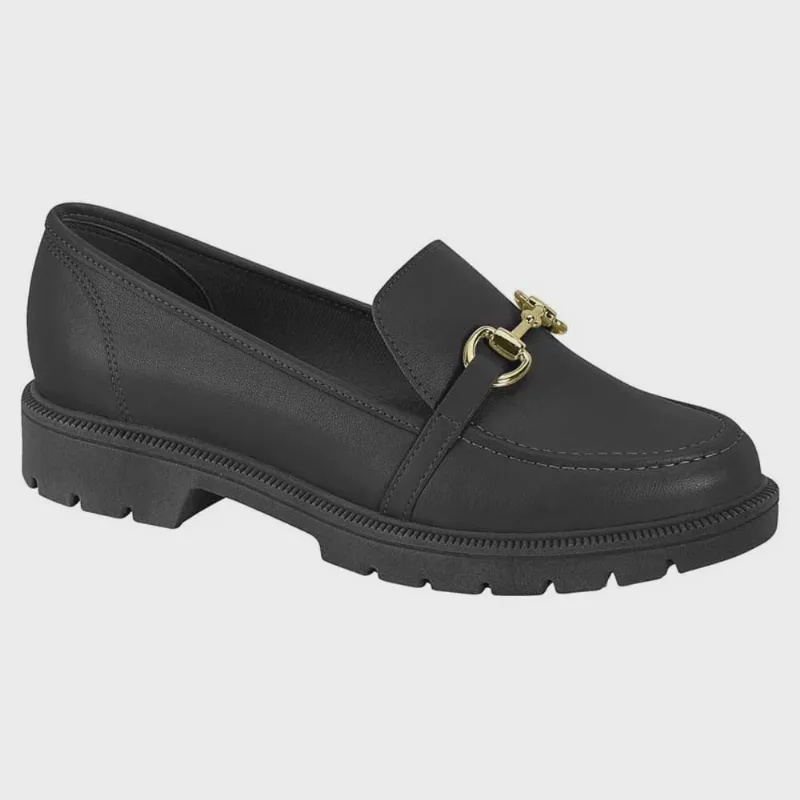 Mocassim Loafer Feminino Tratorado Napa Preto Beira Rio 4283.104