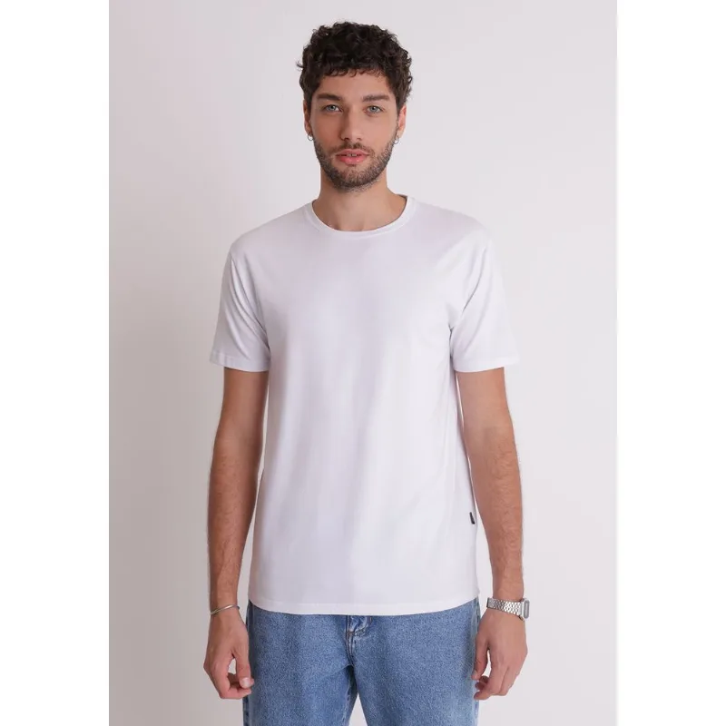 Camiseta cotton masculina básica branca Branco XP