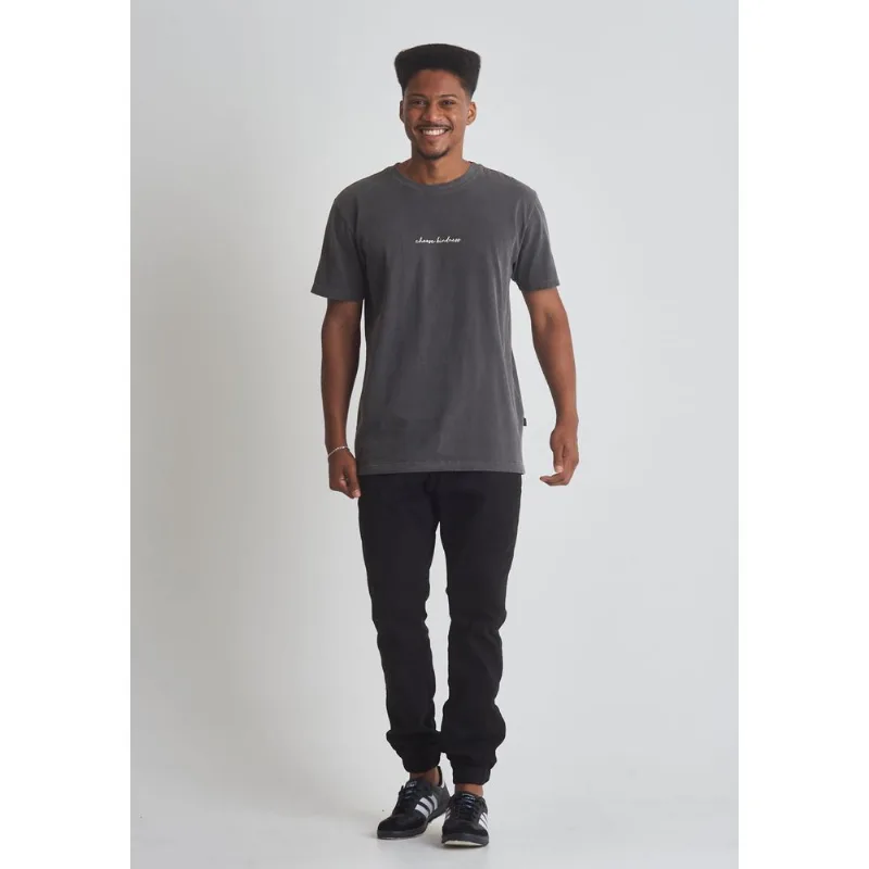 Calça sarja masculina jogger preto Preto 40