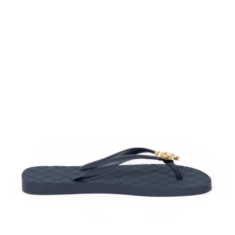 Chinelo de Dedo Monograma Marinho Azzurro Logo Dourado 39.40