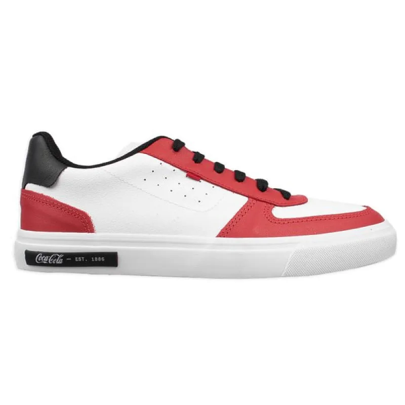 Tênis Coca Cola Hoop Masculino Casual Branco e Vermelho 43 - Coca Cola