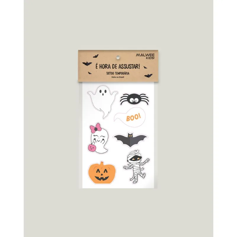 Kit De Tatuagem Temporária Halloween Malwee Kids Branco - U