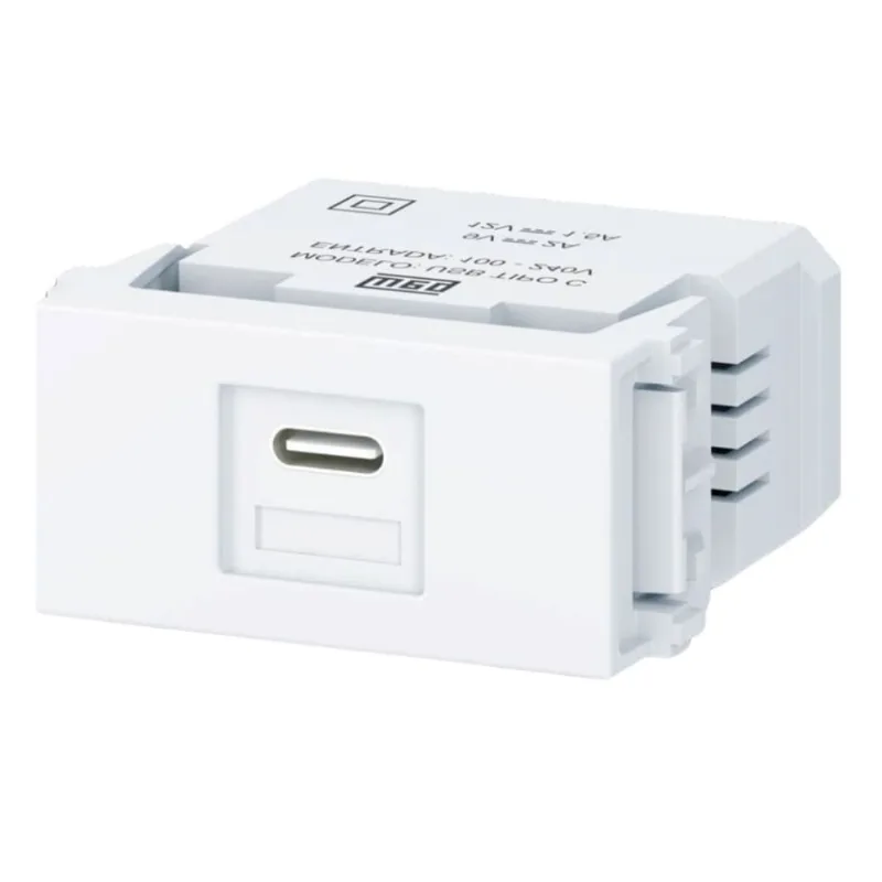 Módulo Carregador USB-C 10,5W Bivolt Esatta Weg Módulo Carregador USB-C 1,5A Bivolt Branco Esatta