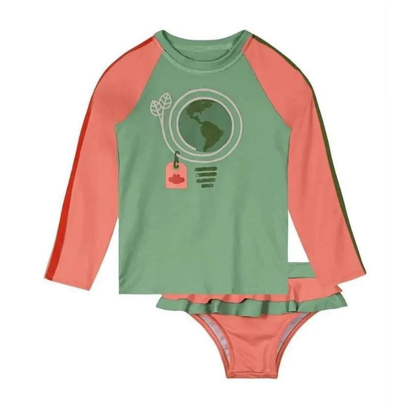 Conjunto de Praia Lilica Ripilica Manga Longa Com FPU Verde 10