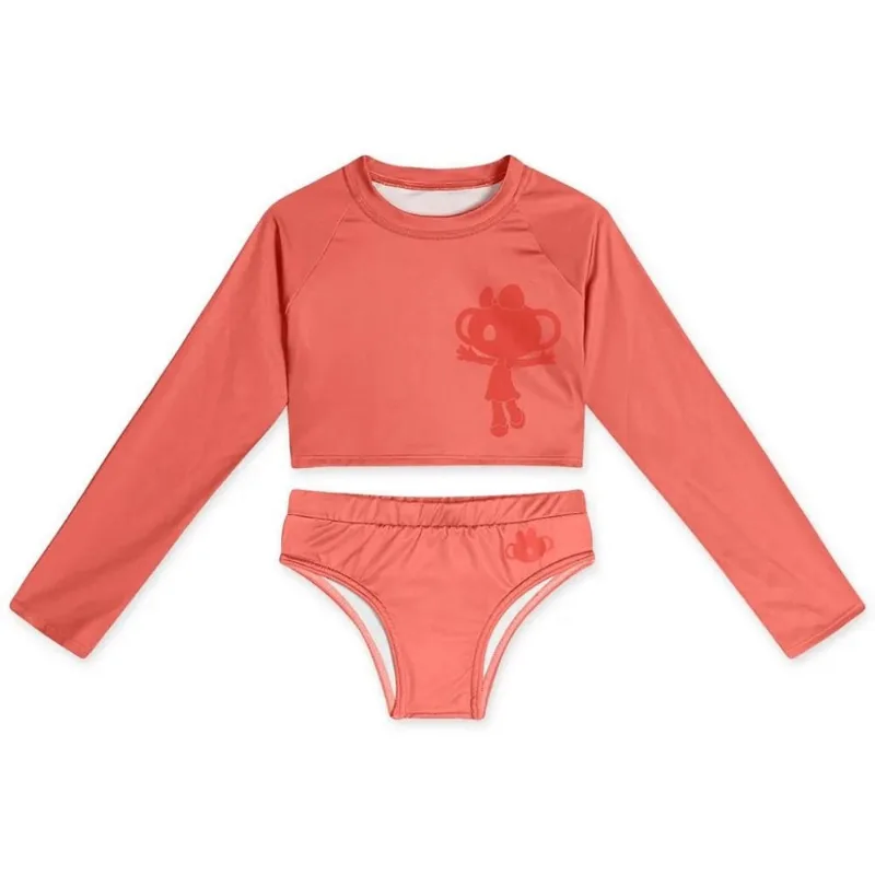 Conjunto Lilica Ripilica Cropped Manga Raglan Laranja 4