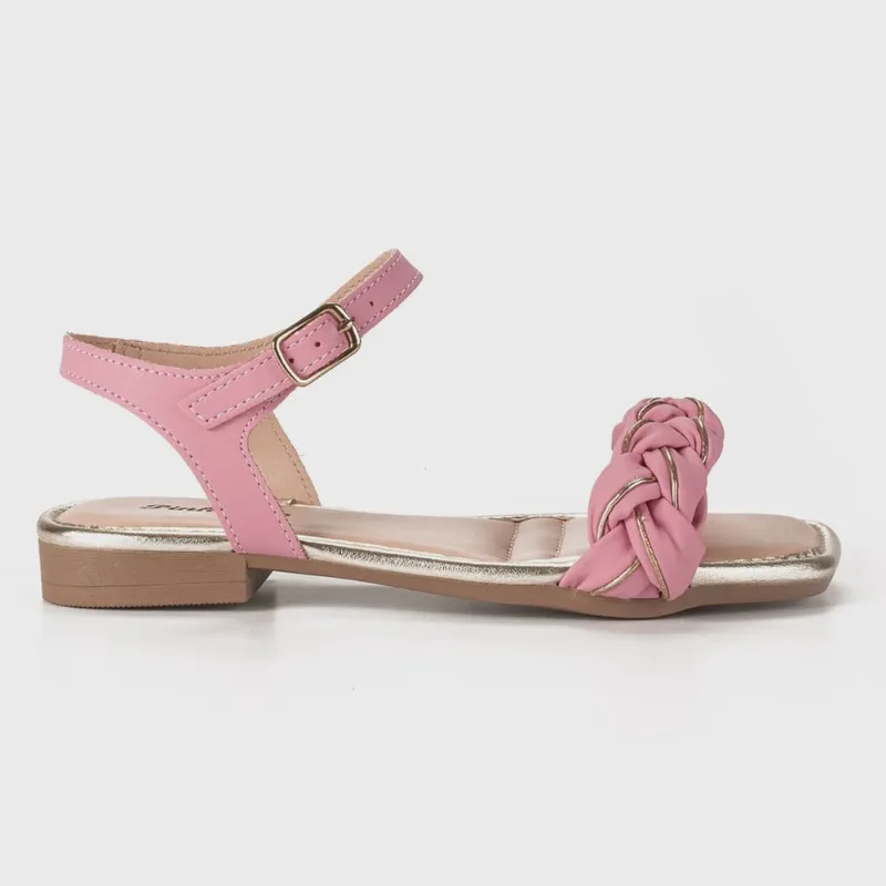 Sandália Feminina Infantil Rasteira Pink Cats (Dakota) V2972