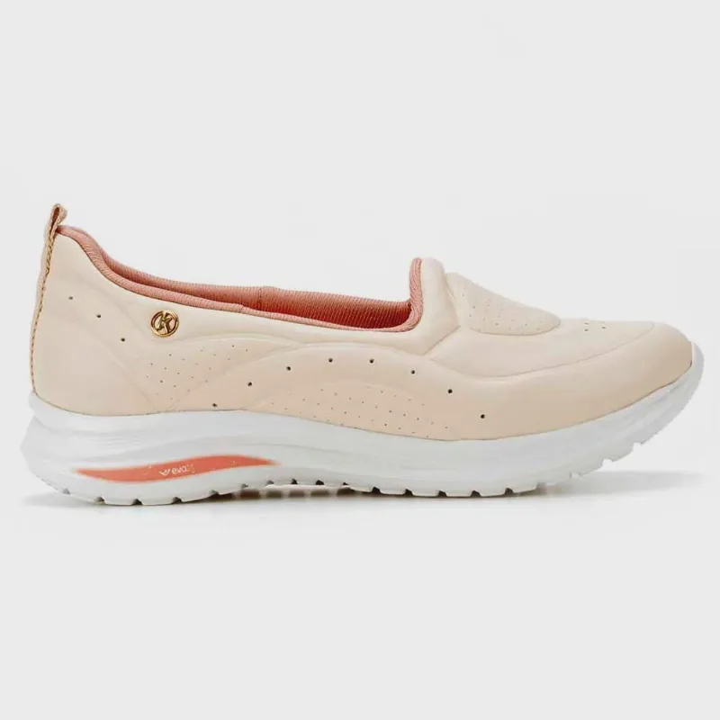 Tênis Esportivo Feminino Slip On Tule Rose Kolosh K8423A-0004