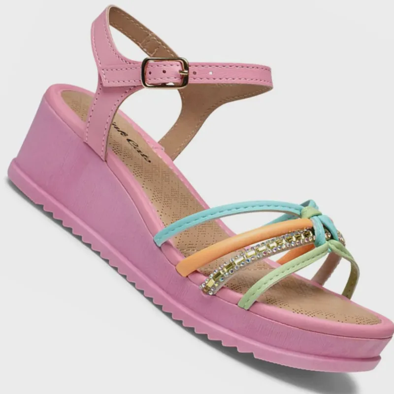 Sandalia Infantil Pink Cats V3112 Feminina