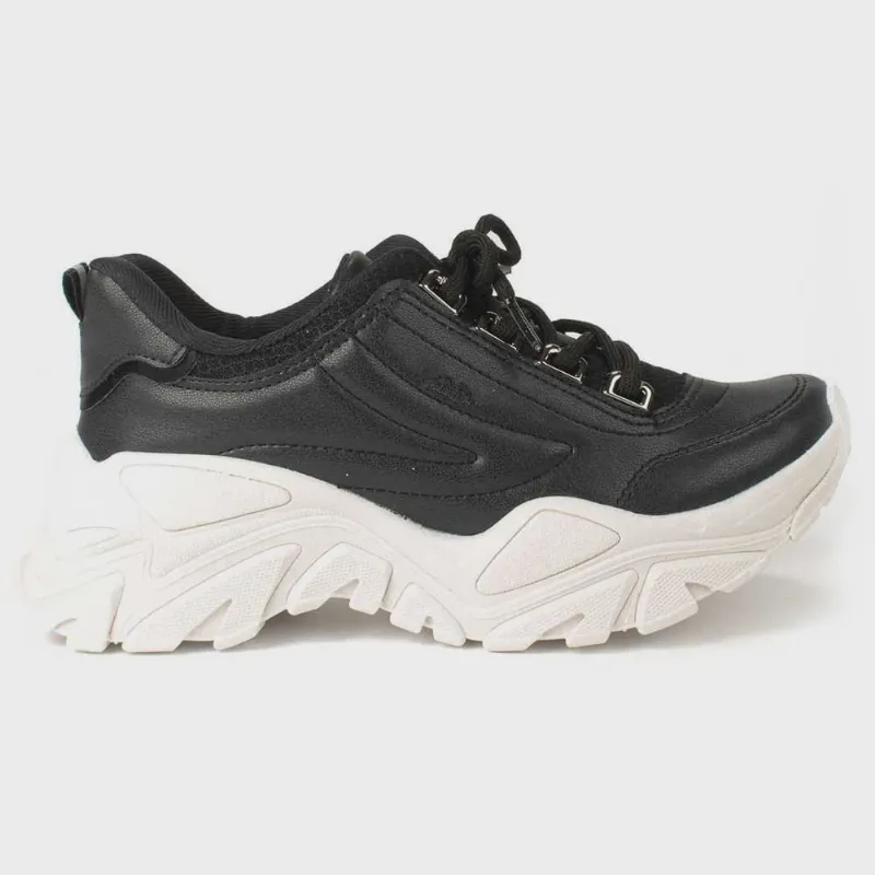 Tênis Casual Feminino Chunky Preto Dakota G5603-0003