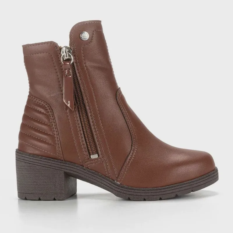 Bota Feminina Infantil Cano Curto Salto Baixo Pink Cats