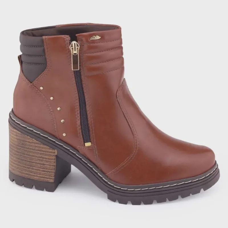 Bota Coturno Dakota G8001 tratorada salto médio forro zíper