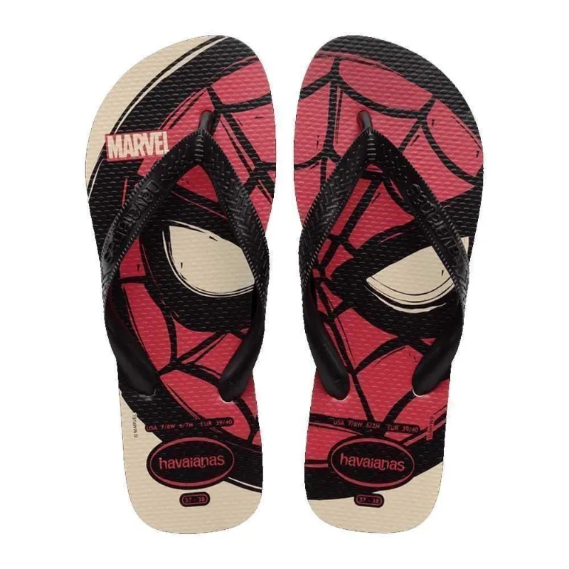 Sandália Havaianas Adulto Top Logomania Marvel Bege Palha 35/36