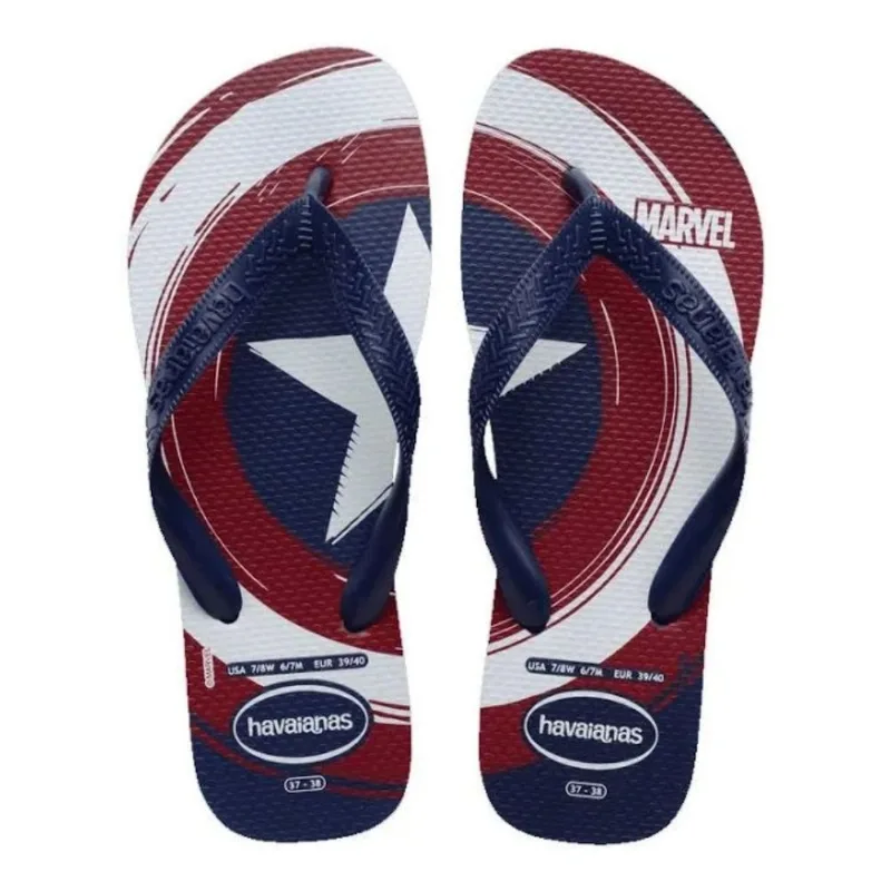 Chinelo Infantil Masculino Marvel Logomania Tamanho 27 Azul Marinho Havaianas - Havaianas
