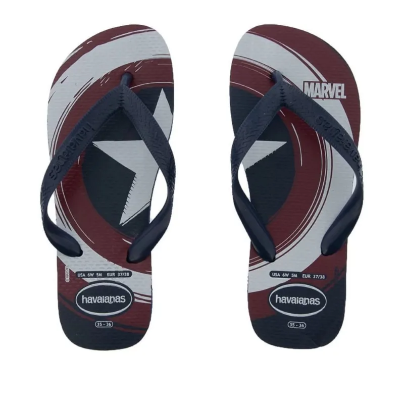 Sandália Havaianas Adulto Top Logomania Marvel Marinho/Marinho 35/36 - Havaianas