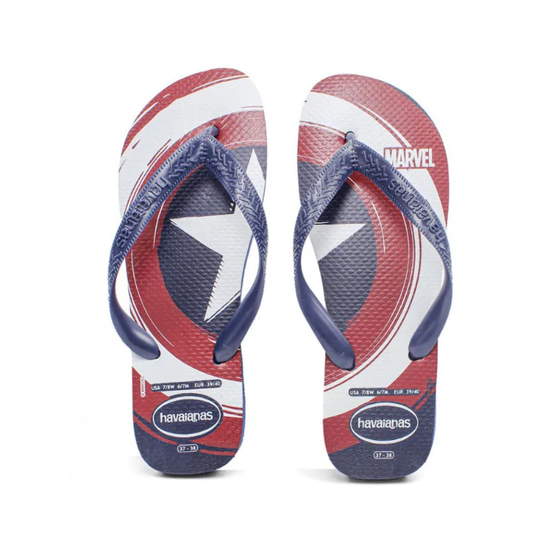 Sandália Havaianas Adulto Top Logomania Marvel Marinho/Marinho 37/38