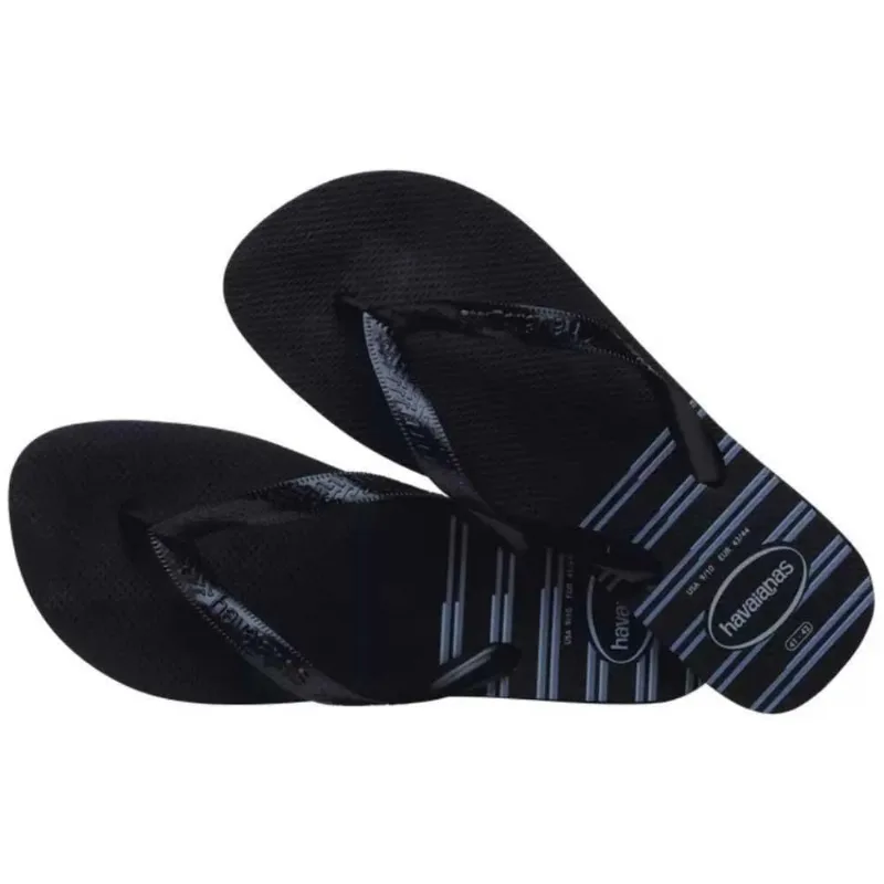 Sandália Havaianas Masculino Top Basic Preto/Preto/Azul 41/42 - Havaianas