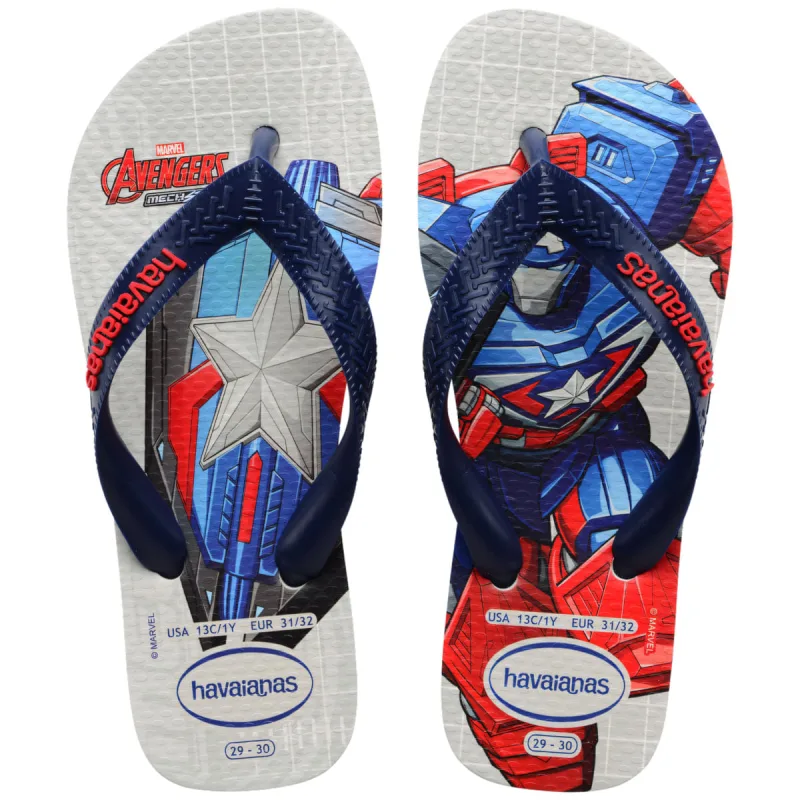 Sandália Havaianas Kids Top Marvel II Branca 29/30 - Havaianas - Vestuário