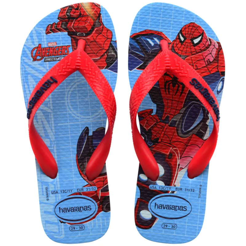 Sandália Havaianas Kids Top Marvel II Azul 31/32 - Havaianas