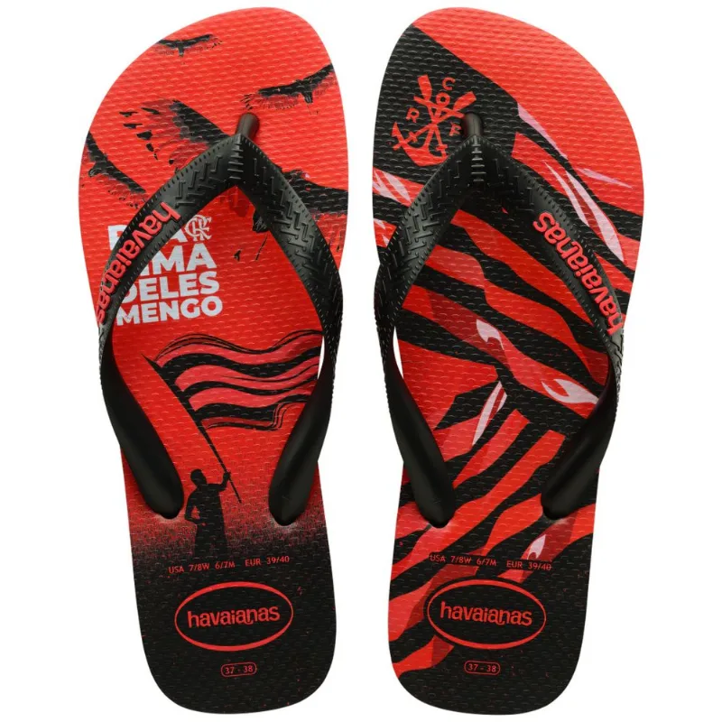 Sandália Havaianas Masculina Times Flamengo 37/38