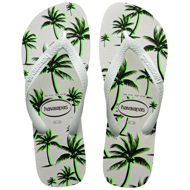 Sandália Havaianas Masculina Aloha Branca/Branca e Verde 35/36 - Havaianas - Vestuário