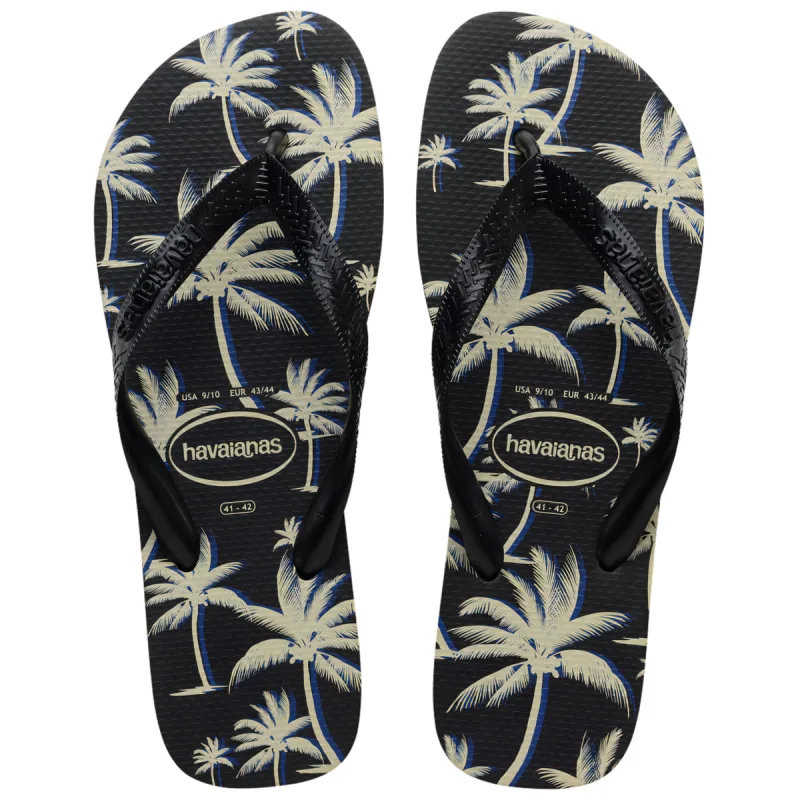 Sandália Havaianas Masculina Aloha Preta/Preta e Branca 39/40 - Havaianas
