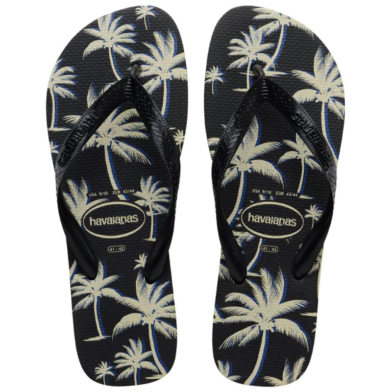 Sandália Havaianas Masculina Aloha Preta/Preta e Branca 43/44 - Havaianas