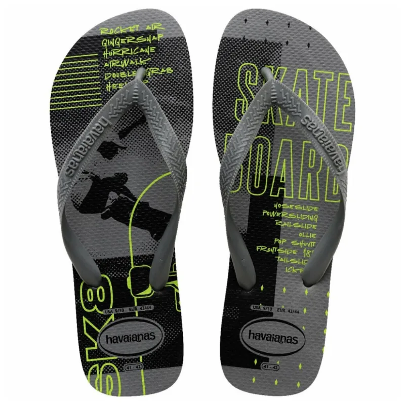 Sandálias Havaiana Top Athletic Cinza Aço 43/44