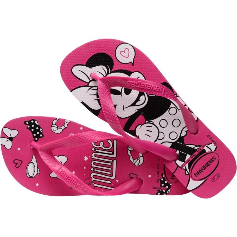 Sandália Havaianas Adulto Top Disney Pink Eletric 35/36