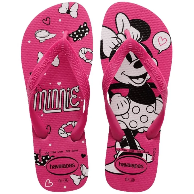 Sandália Havaianas Adulto Top Disney Pink Eletric 39/40