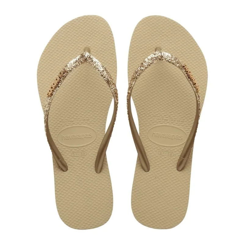 Havaianas Slim Glitter II/Dourado Claro Metálico - Havaianas