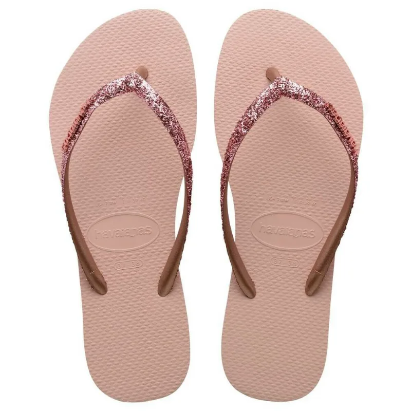 Sandálias Havaianas Slim Glitter II Rosa 37/38 - Havaianas