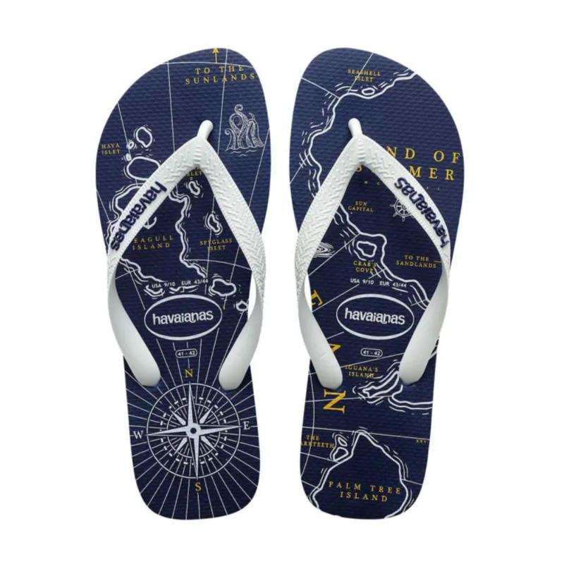 Sandália Havaianas Masculina Top Nautical Marinho/Branco/Marinho 43/44 - Havaianas