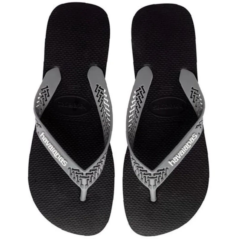 Sandália Havaianas Masculina Power Ligh Solid Preta/Cinza Aço 39/40 - Havaianas