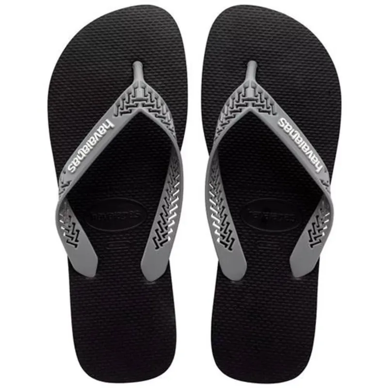 Sandália Havaianas Masculina Power Ligh Solid Preta/Cinza Aço 41/42 - Havaianas