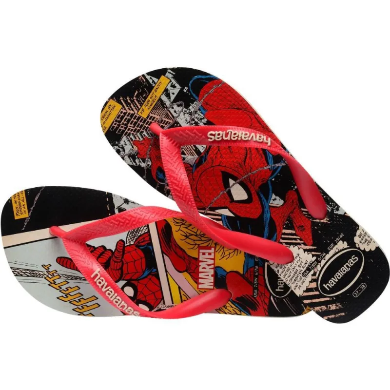 Chinelo havaianas licenciado marvel classics 41/2 bege palh