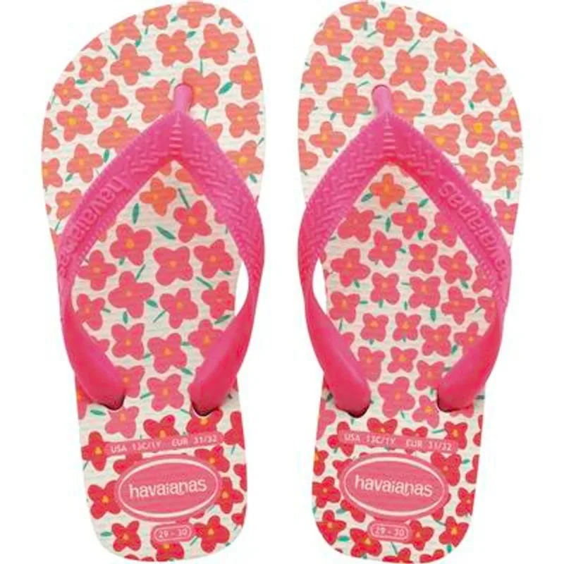Sandália Flores Kids Havaianas 29/30 Rosa Par - Havaianas