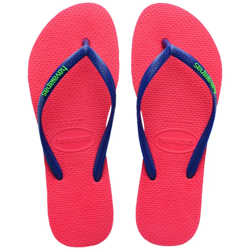 Sandália Havaianas Feminina Slim Logo Pop - Up Pink Paradise 33/34 - Havaianas - Vestuário