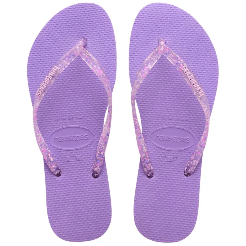 Chinelo Havaianas Feminino Slim Logo Metallic Roxo 39/40