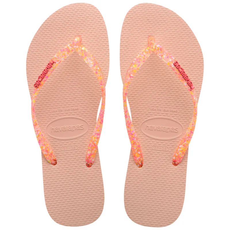 Sandália Havaianas Feminina Slim Logo Metalic Rosa 37/38 - Havaianas - Vestuário