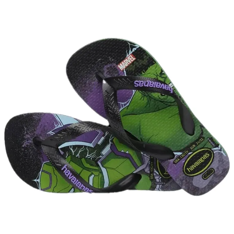 Sandália Havaianas Kids Top Marvel II Green 31/32 - Havaianas - Vestuário